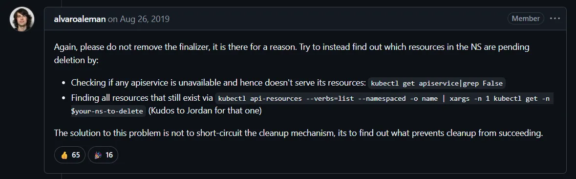 Please do not remove the finalizer