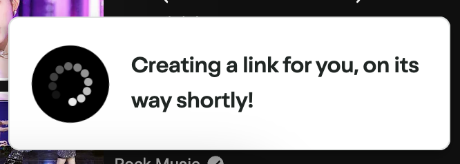Create link waiting