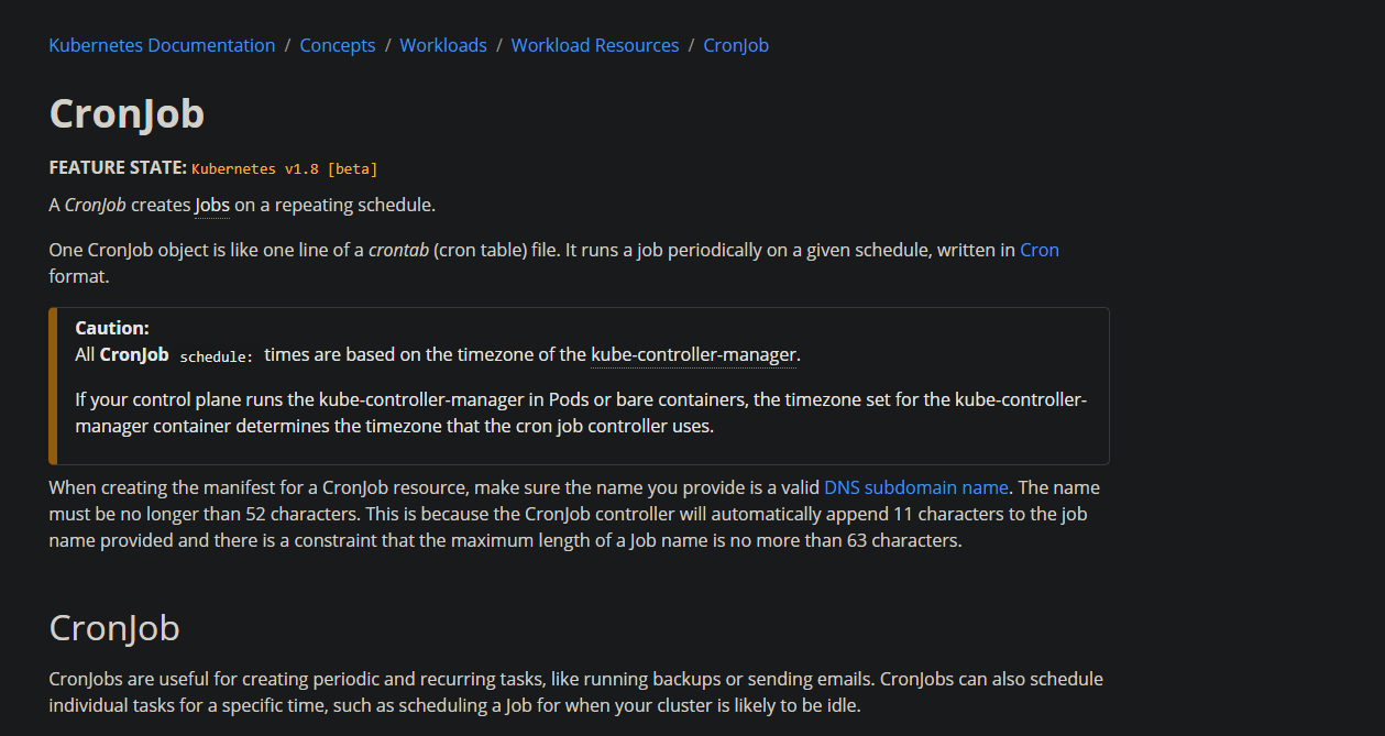 CronJob Workload